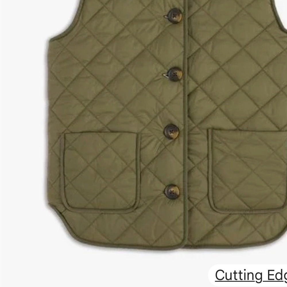 Boden Olive Quilted Vest